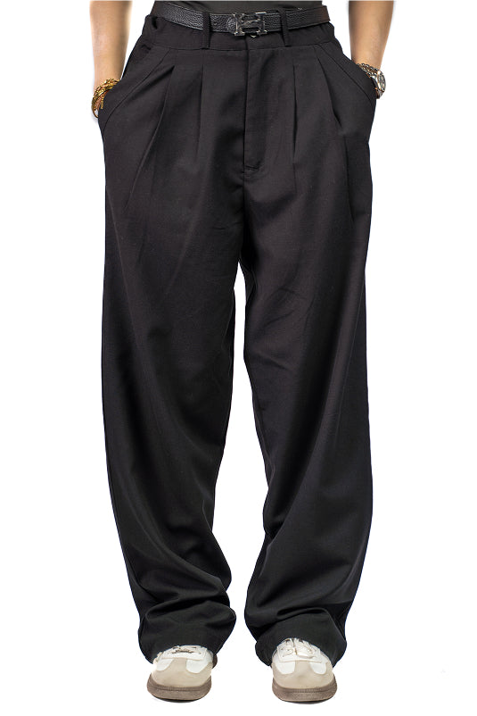 Black Tailored Wide Leg Pants