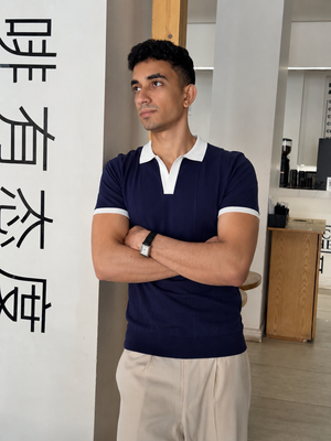 Ringer Knitted Polo