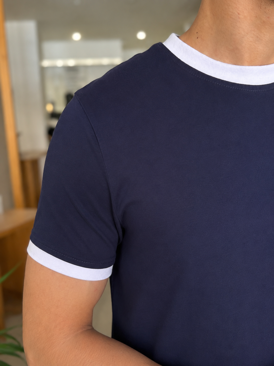 Navy Ringer T-Shirt