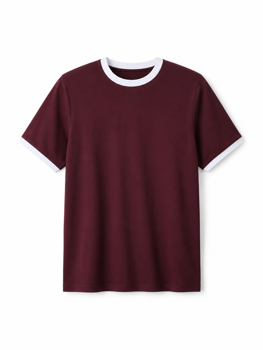 Burgandy Ringer T_Shirt
