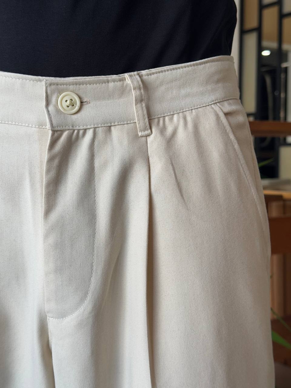 Beige Tailored Pants
