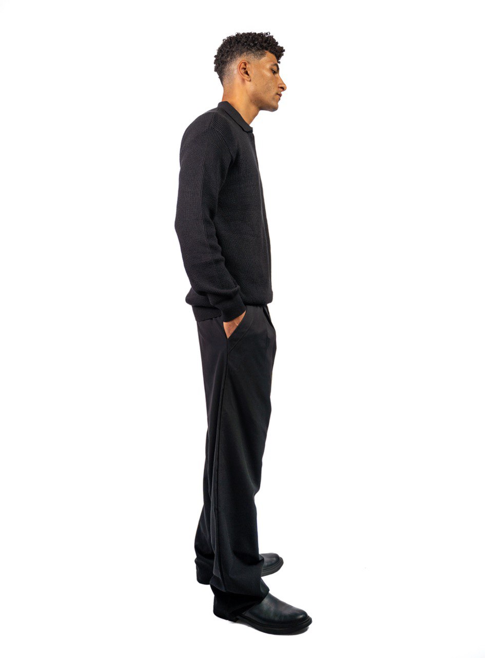 Black Tailored Wide Leg Pants