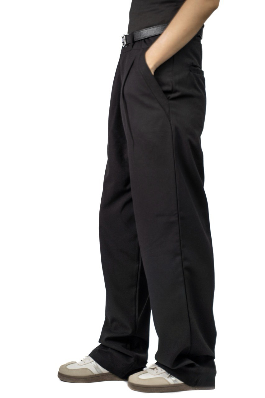 Black Tailored Wide Leg Pants