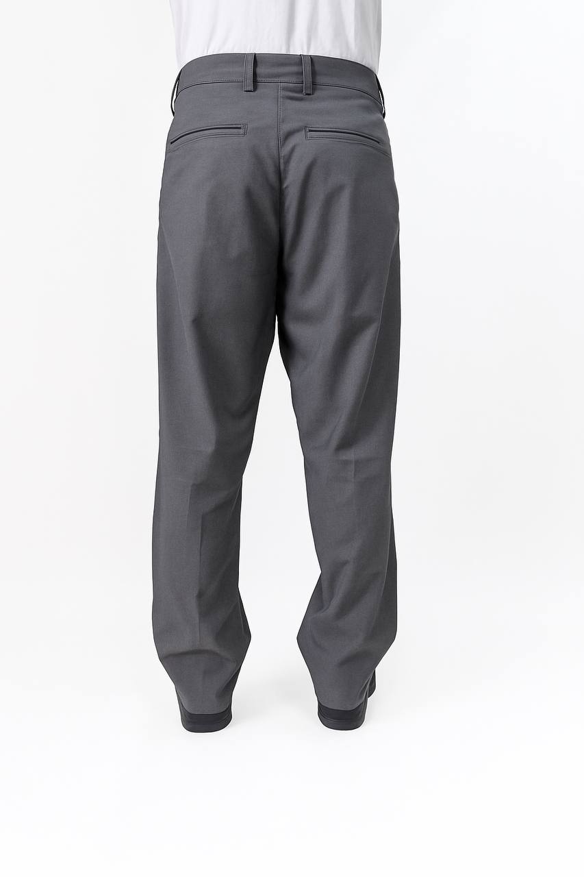 Gray Tailored Wide Leg Pants