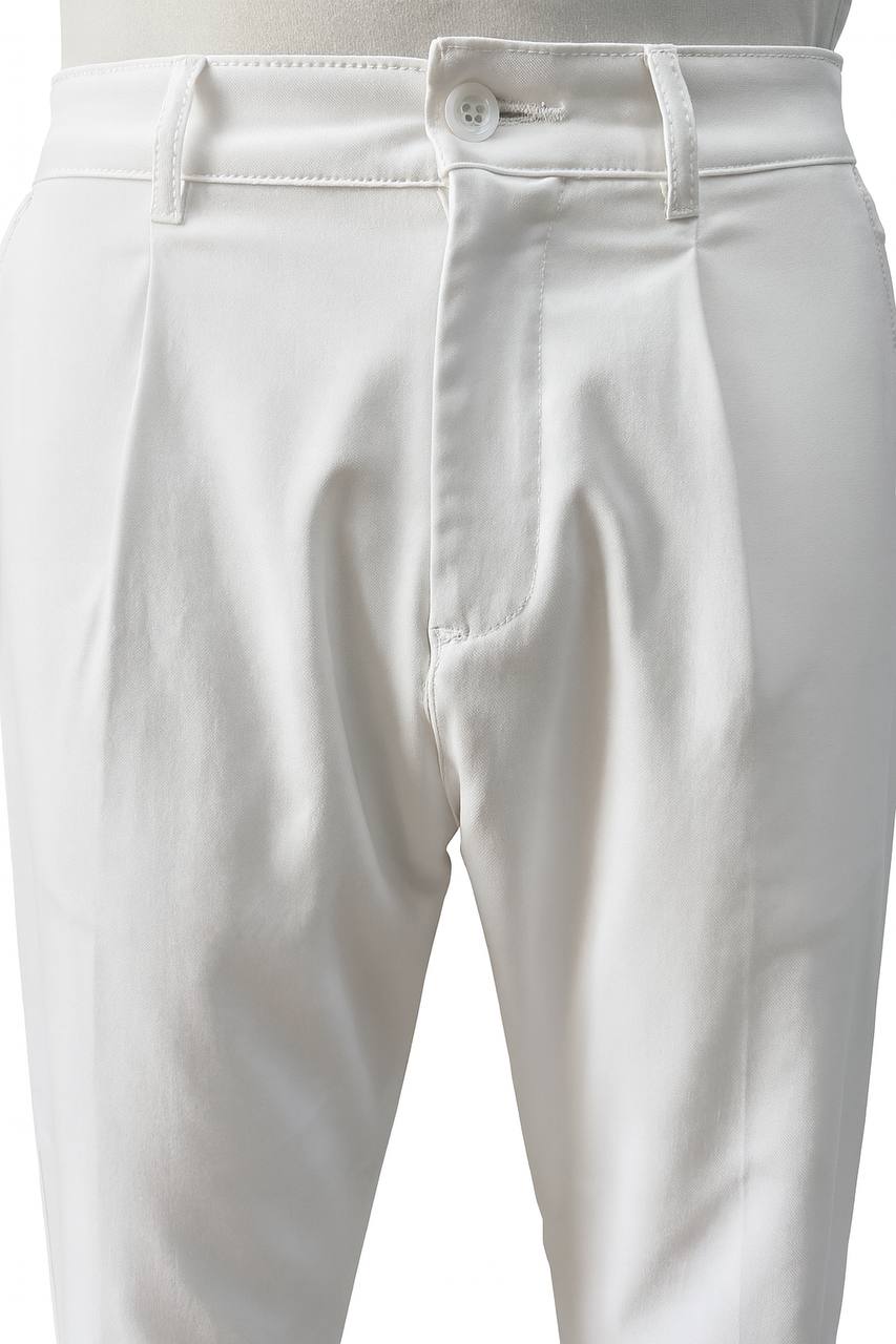 White Tailored Wide Leg Pants